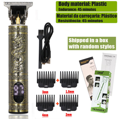 Professional T9 Vintage Electric Hair Clipper – Rechargeable Men's Trimmer