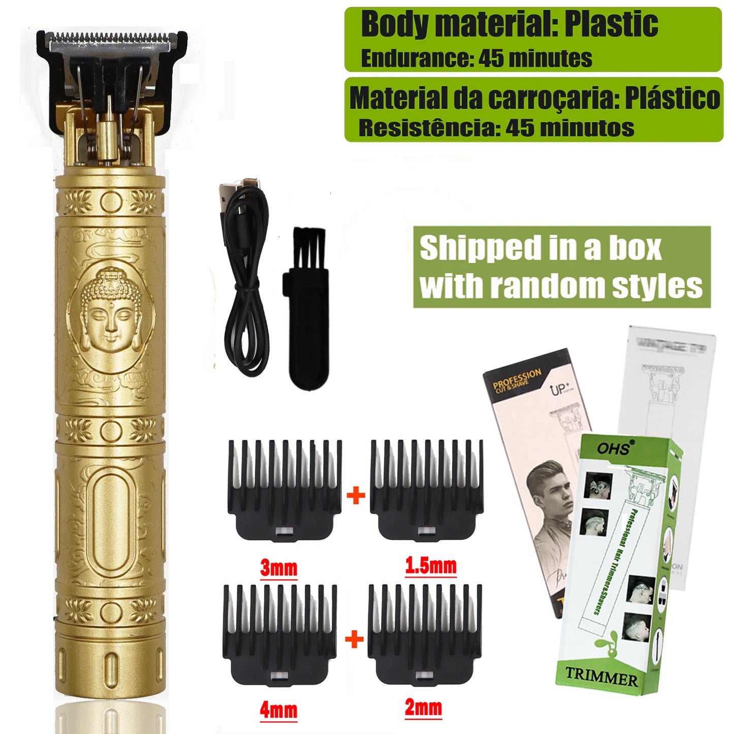 Professional T9 Vintage Electric Hair Clipper – Rechargeable Men's Trimmer