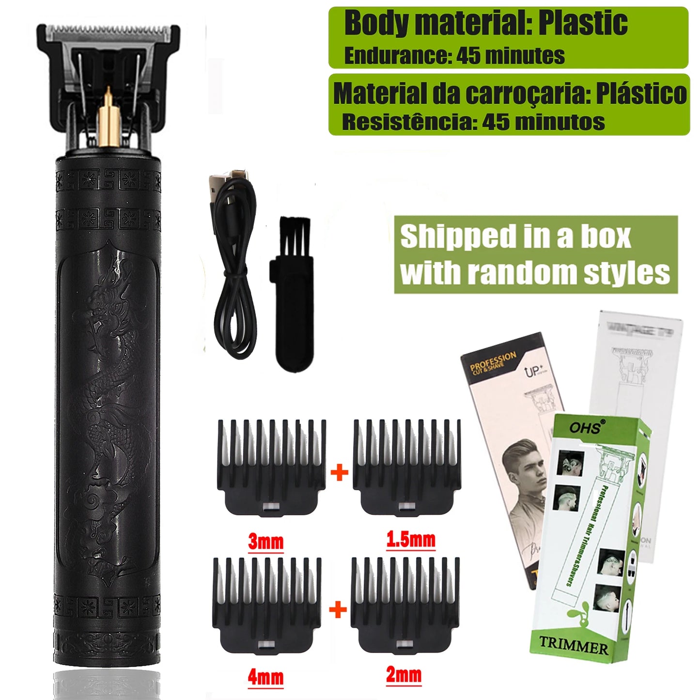 Professional T9 Vintage Electric Hair Clipper – Rechargeable Men's Trimmer