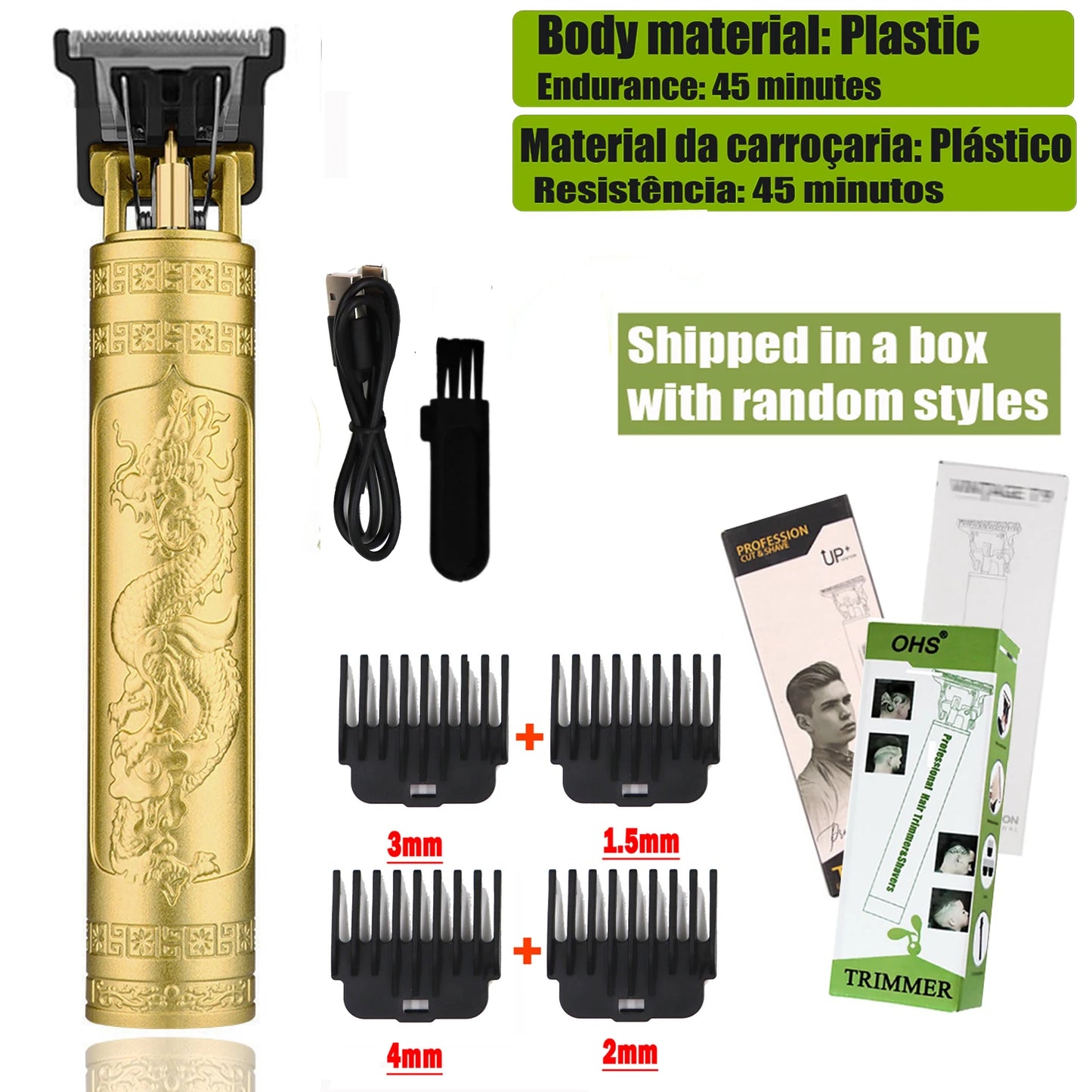 Professional T9 Vintage Electric Hair Clipper – Rechargeable Men's Trimmer