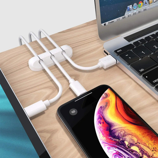 NNBILI Silicone USB Cable Organizer – Desktop Wire Management Clips