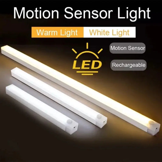 Rechargeable Motion Sensor LED Bar Light – Dimmable Cabinet Night Lamp