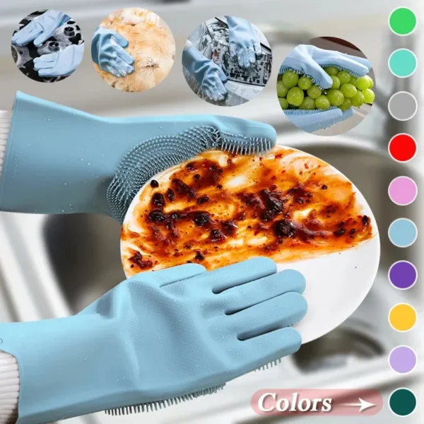 Reusable Silicone washing Gloves - Image 2